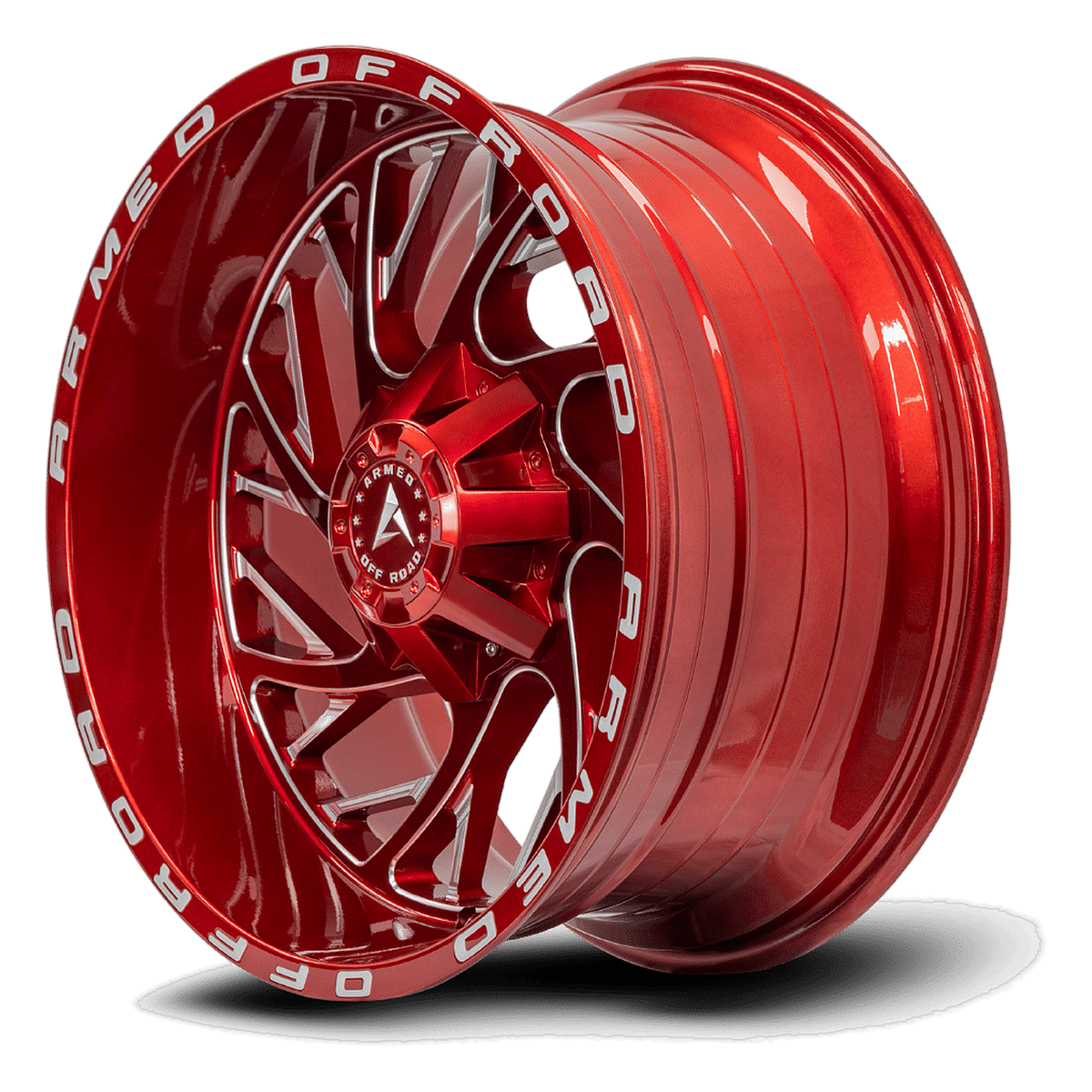 ARMED OFF-ROAD CARNAGE 125.1 20x12 8x165.1|Blank -44 CANDY RED + MILLING & ARMED WRITING