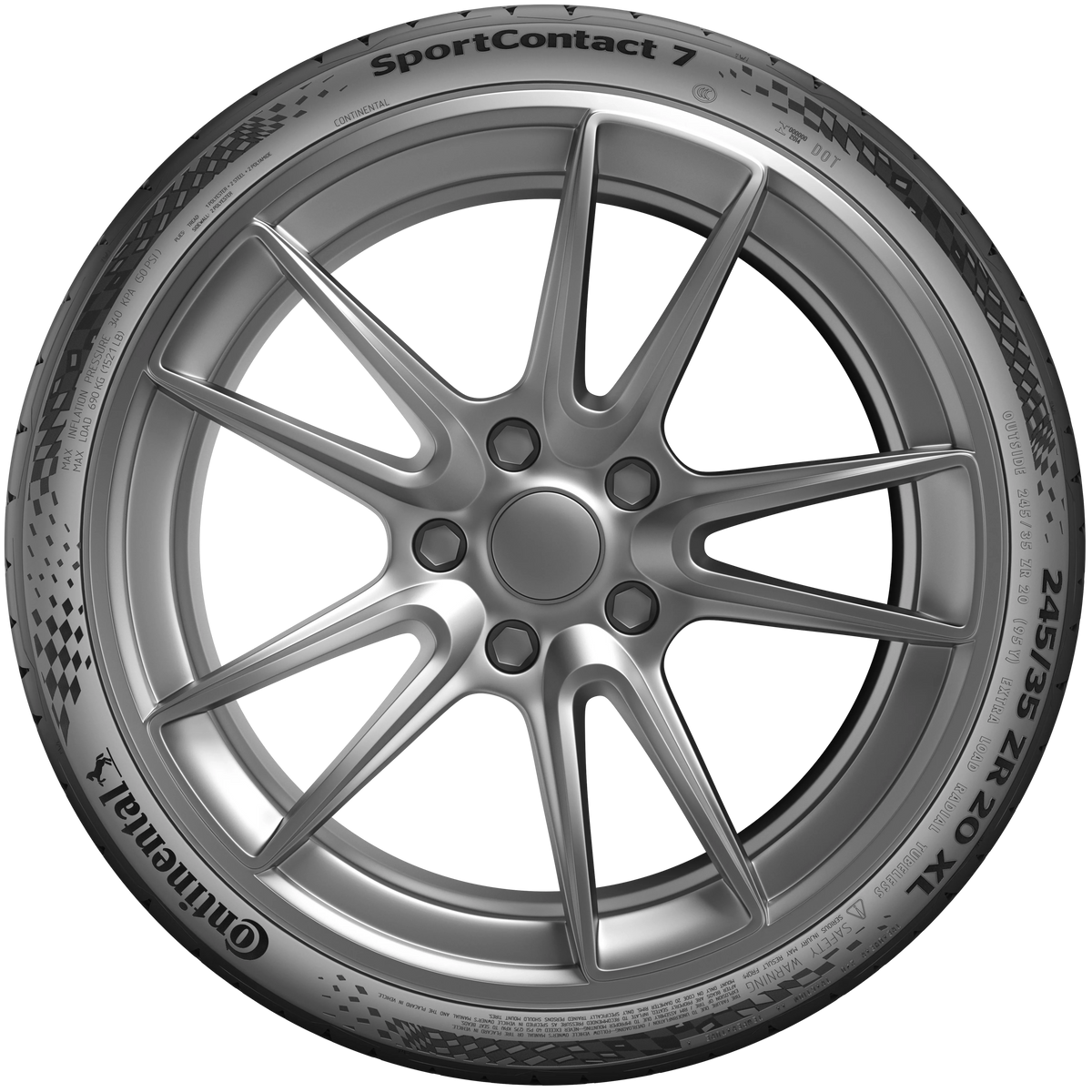 265/35R19 XL 98Y LR2 CONTINENTAL XL SPORTCONTACT 5P BLACK - All-Season Tire