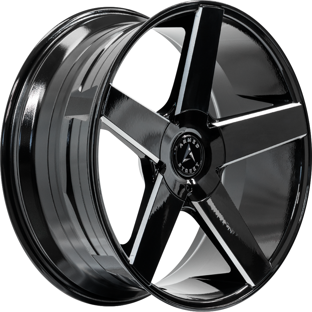 ARMED STREET HUSTLER 87.1 22x9.5 6x135|6x139.7 25 GLOSS BLACK MILLED