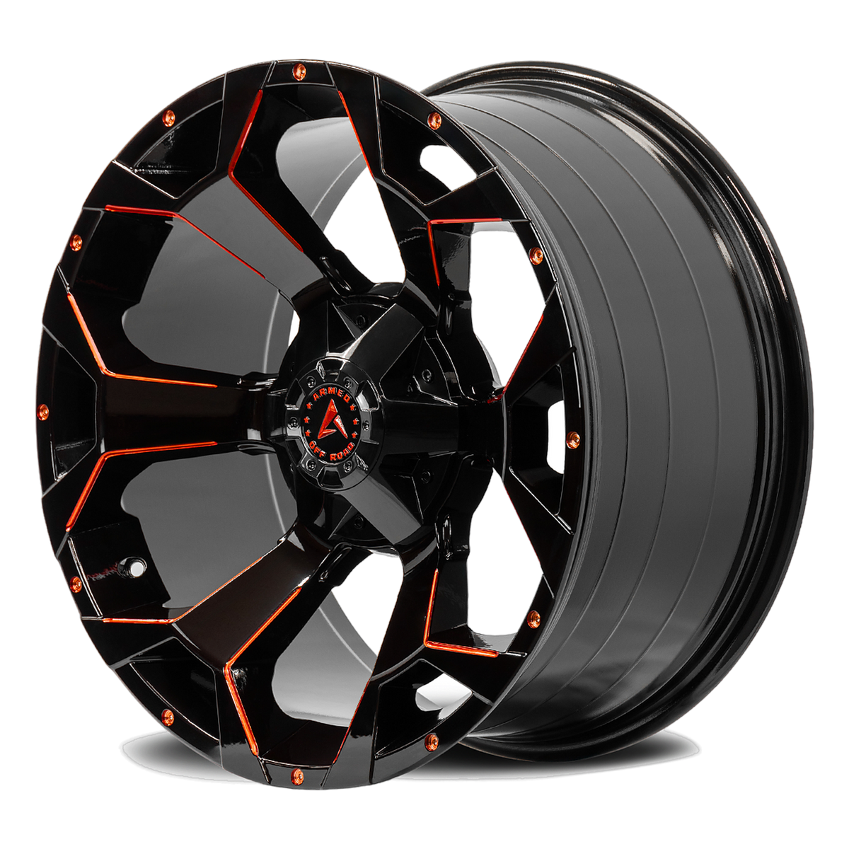ARMED OFF-ROAD BOMBER 108.1 20x10 6x135|6x139.7 0 GLOSS BLACK RED MILLED