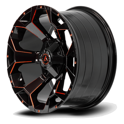 Armed Bomber Gloss Black Red Milled side view