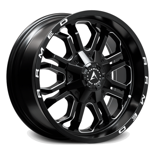ARMED OFF-ROAD CANNON 125.1 20x9 8x165.1|8x170 0 MATTE BLACK MILLED + ARMED
