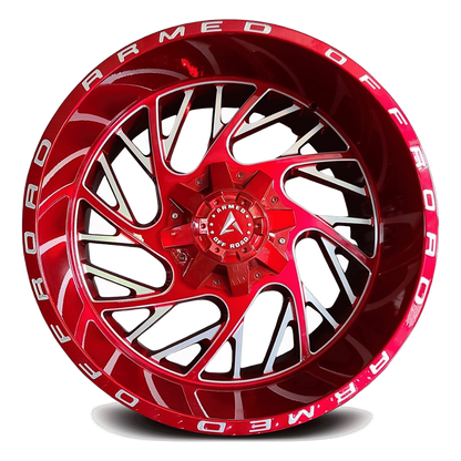 Armed Carnage Candy Red + Milling & Armed Writing face view