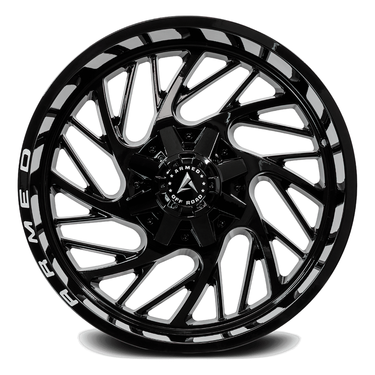 ARMED OFF-ROAD CARNAGE 110.1 20x12 5x139.7|5x150 -44 GLOSS BLACK + ARMED MILLING