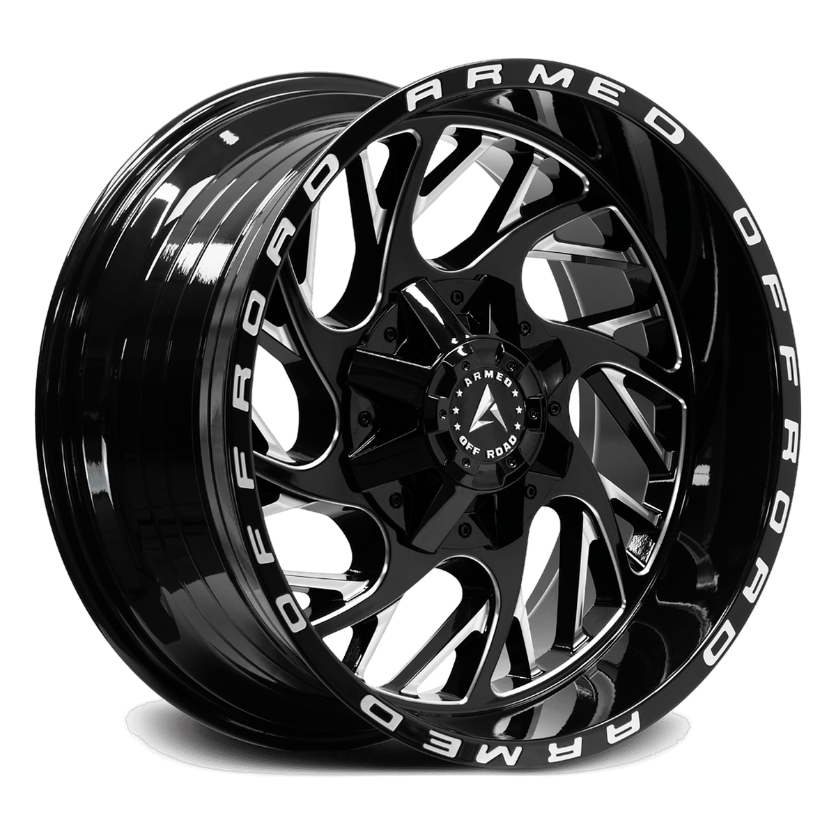 ARMED OFF-ROAD CARNAGE 78.1 20x12 5x127|5x139.7 -44 GLOSS BLACK MILLED ARMED