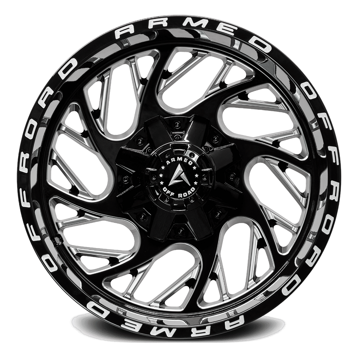 ARMED OFF-ROAD CARNAGE 78.1 20x12 5x127|5x139.7 -44 GLOSS BLACK MILLED ARMED