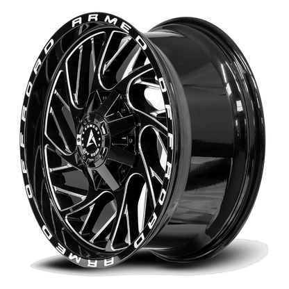 Armed Carnage Gloss Black Milled Armed side view