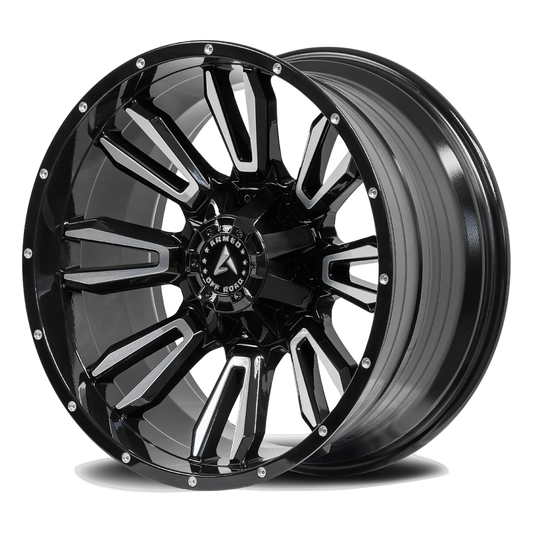 ARMED OFF-ROAD DAGGER 125.1 20x10 8x180 -24 GLOSS BLACK MACHINED FACE