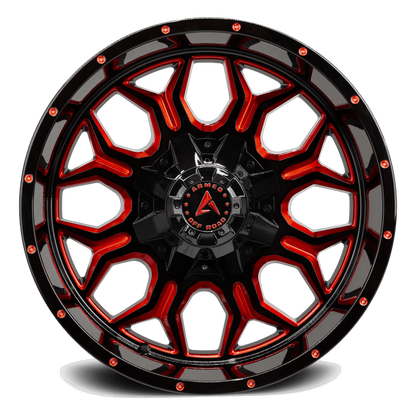 Armed Infantry Gloss Black Red Milled face view