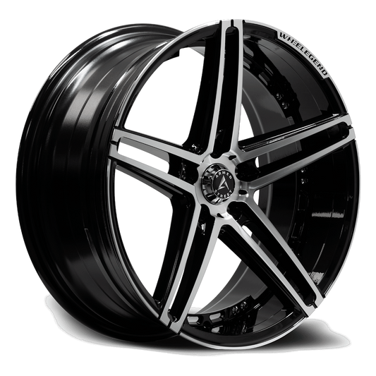 ARMED STREET STEALTH 74.1 19x8.5 5x112|5x114.3 35 GLOSS BLACK MACHINED FACE