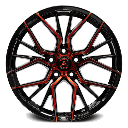 Armed Tactical Gloss Black Machine Face + Red Clear Coat face view