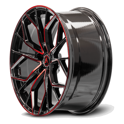 Armed Tactical Gloss Black Machine Face + Red Clear Coat side view