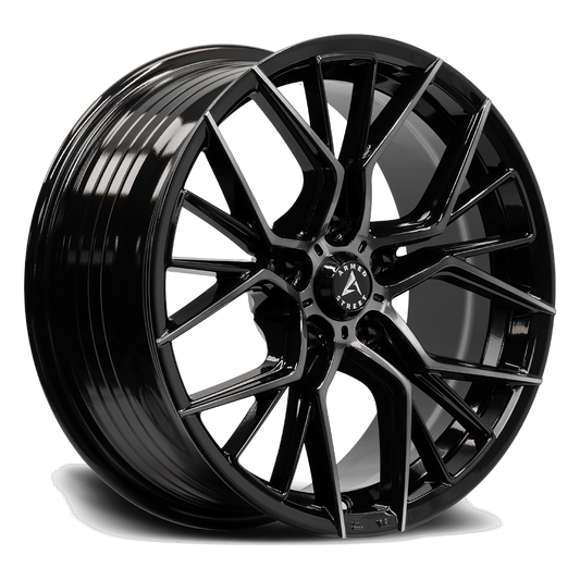 ARMED STREET TACTICAL 74.1 18x8 5x112|5x114.3 30 GLOSS BLACK MACHINED + BLACK CLEAR COAT