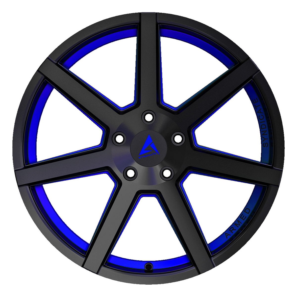 ARMED SYNDICATE ASSASSIN 74.1 18x8 5x108|5x110 35 GLOSS BLACK + BLUE