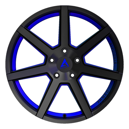 Armed Assassin Gloss Black + Blue face view