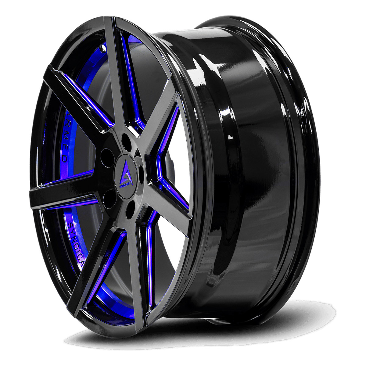 ARMED SYNDICATE ASSASSIN 74.1 18x8 5x108|5x110 35 GLOSS BLACK + BLUE