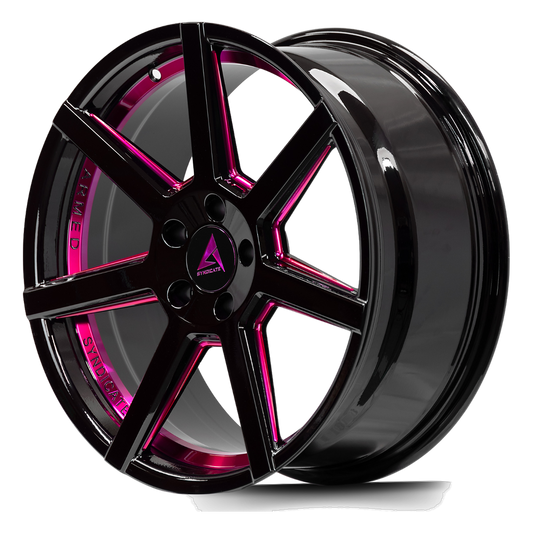 ARMED SYNDICATE ASSASSIN 74.1 18x8 5x108|5x110 35 GLOSS BLACK + PINK