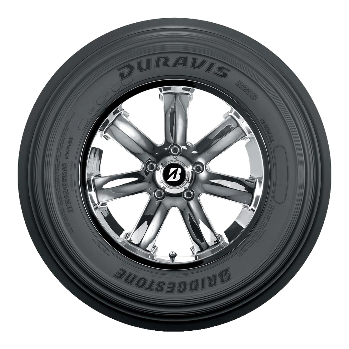 LT215/85R16 115Q LRE BRIDGESTONE DURAVIS R238 BLACK - All-Season Tire