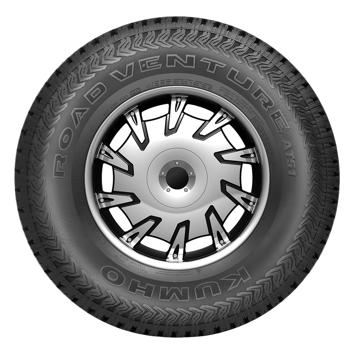 265/70R17 113T KUMHO ROAD VENTURE AT51 BLACK - All-Season Tire