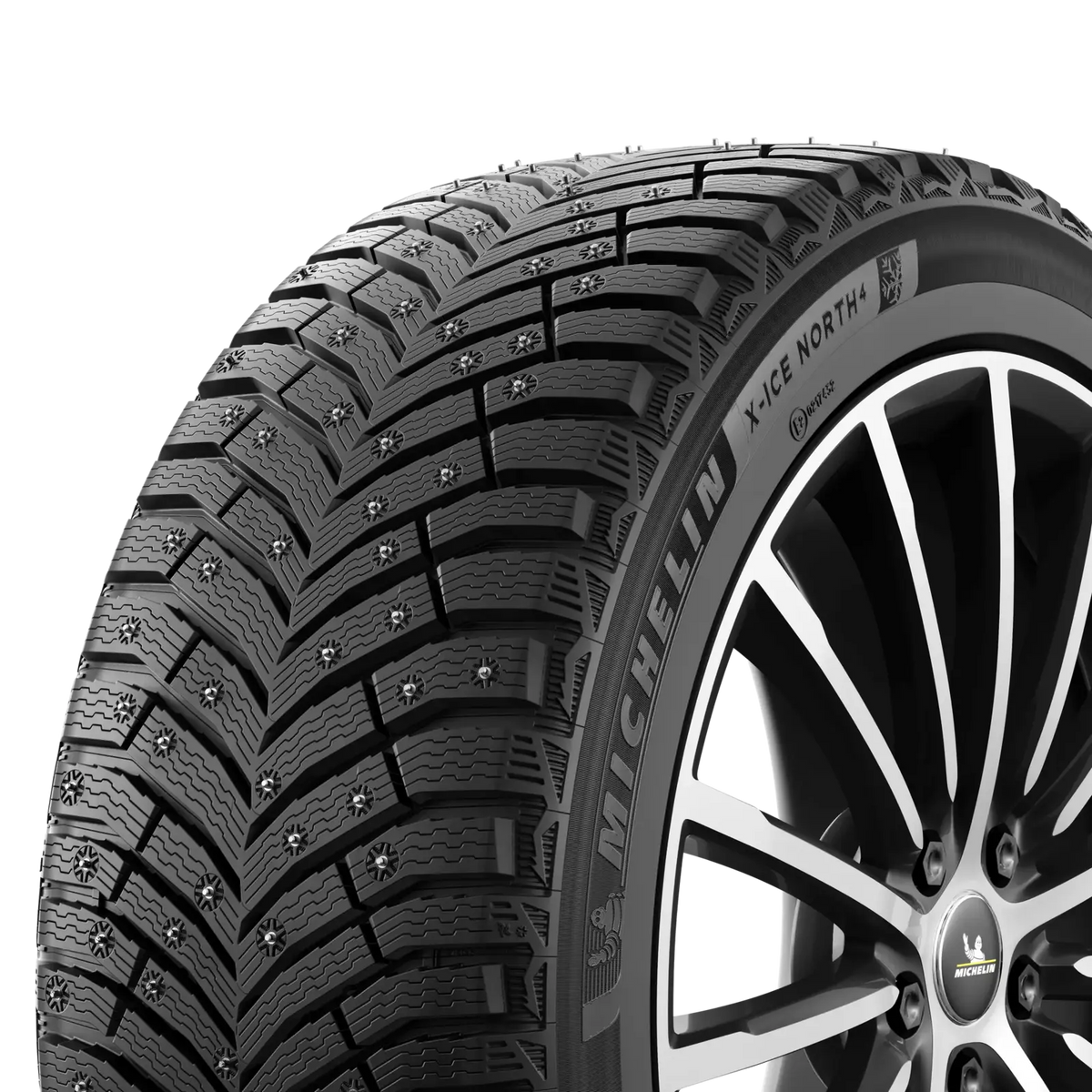 215/70R16 100T MICHELIN X-ICE NORTH 4 STUDDED BW - Winter-Studdable Tire