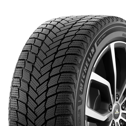 Michelin X-Ice Snow Plus tire — sidewall close-up