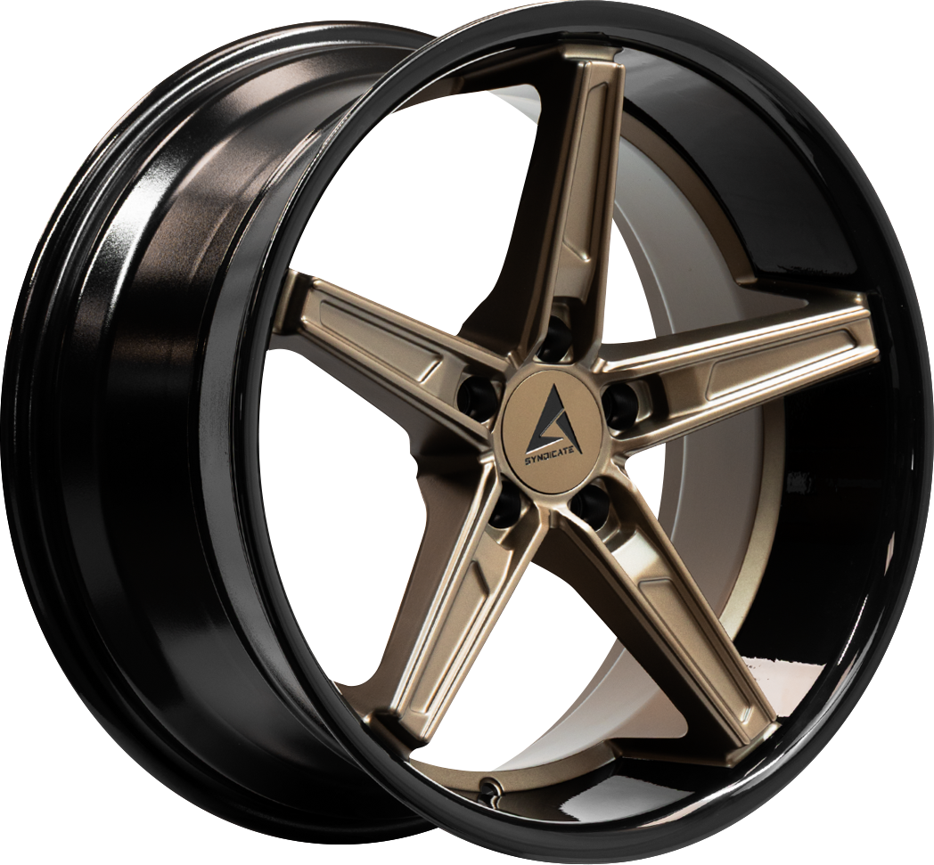 ARMED SYNDICATE DON 74.1 19x8.5 5x120 35 MATTE BRONZE FACE + GLOSS BLACK LIP