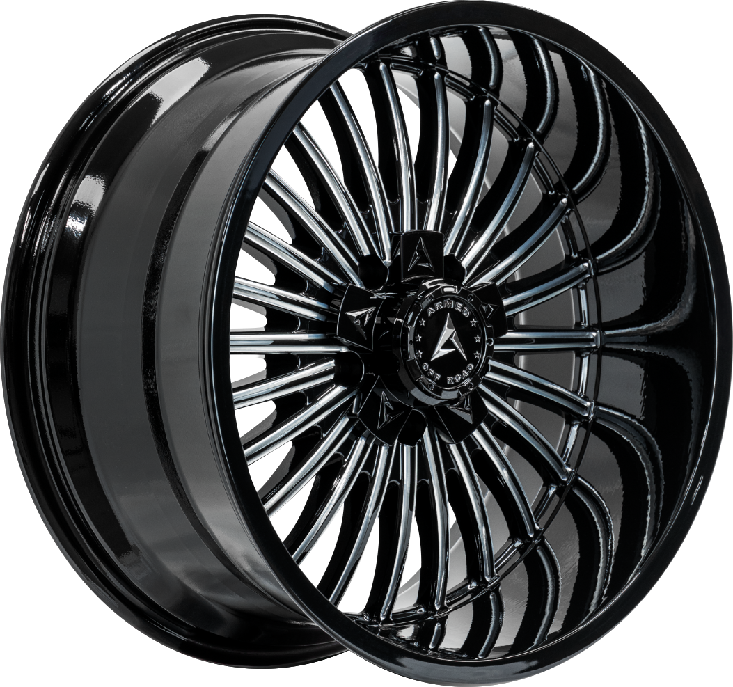 ARMED OFF-ROAD FORCE 125.1 24x12 8x165.1|8x180 -44 GLOSS BLACK MILLED