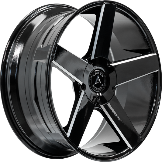 ARMED STREET HUSTLER 87.1 22x9.5 Blank 25 GLOSS BLACK MILLED