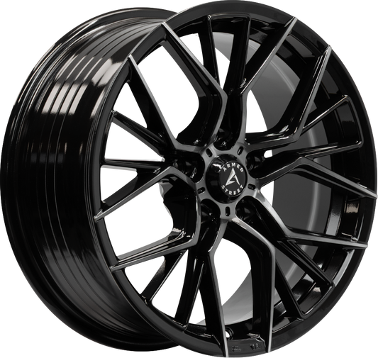 ARMED STREET TACTICAL 74.1 18x8 5x108|5x110 30 GLOSS BLACK MACHINED + BLACK CLEAR COAT