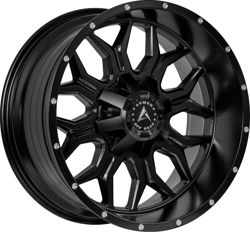 ARMED OFF-ROAD INFANTRY 125.1 20x9 8x165.1|8x180 0 SATIN BLACK + MILLED HOLES