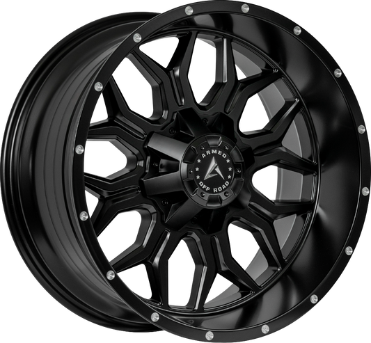 ARMED OFF-ROAD INFANTRY 125.1 20x12 8x165.1|8x180 -44 SATIN BLACK + MILLED HOLES