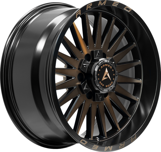 ARMED OFF-ROAD HOSTILE 78.1 20x9 5x127|5x139.7 0 MATTE BLACK MACHINED + BRONZE TINT