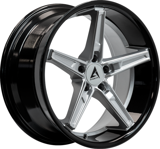 ARMED SYNDICATE DON 74.1 20x10.5 5x112|5x114.3 38 GLOSS SILVER FACE + GLOSS BLACK LIP