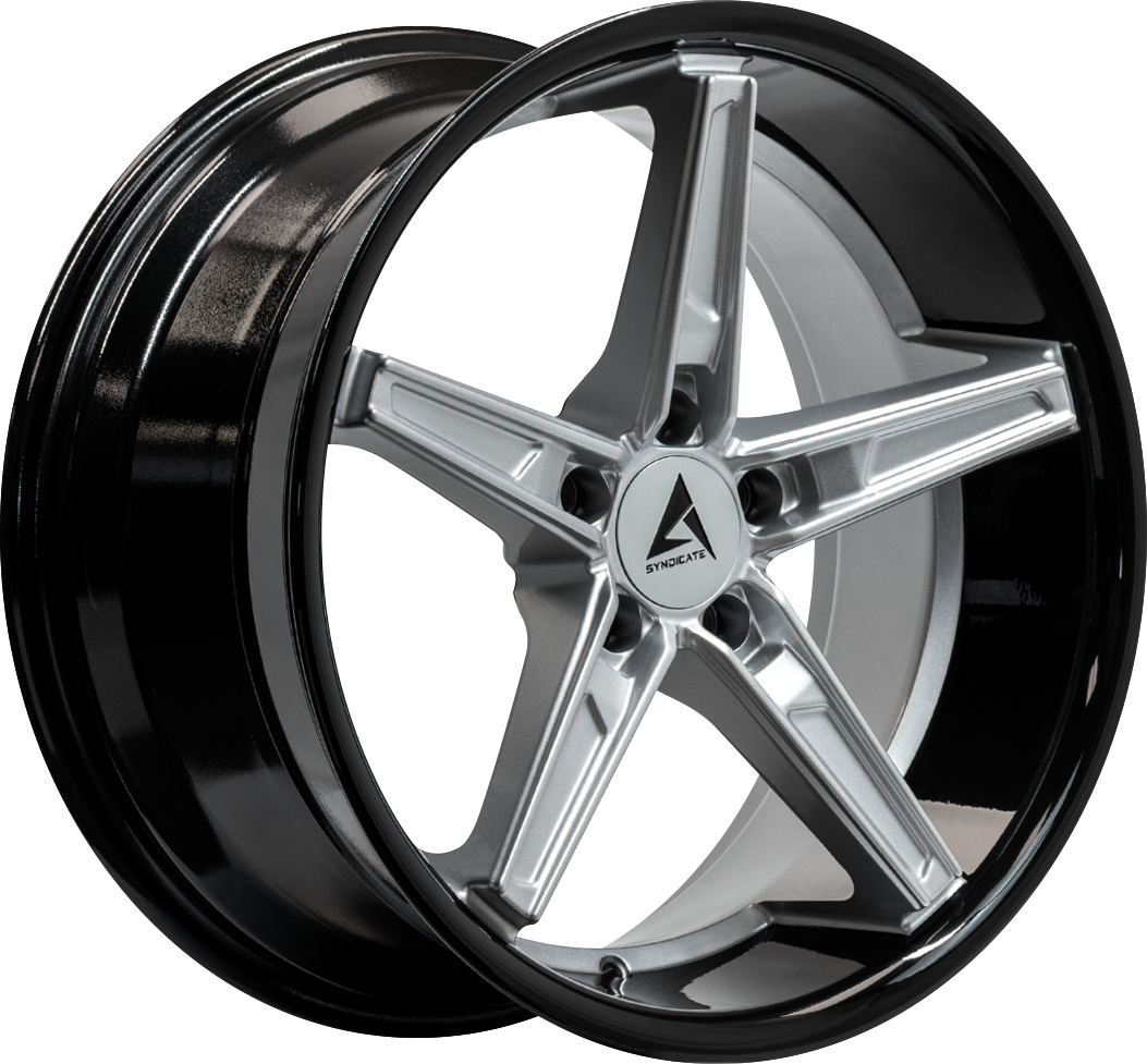 ARMED SYNDICATE DON 74.1 20x9 5x112|5x114.3 35 GLOSS SILVER FACE + GLOSS BLACK LIP