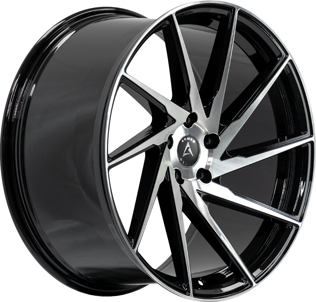 ARMED STREET 9MM 74.1 20x10 5x112|5x114.3 40 GLOSS BLACK MACHINED FACE