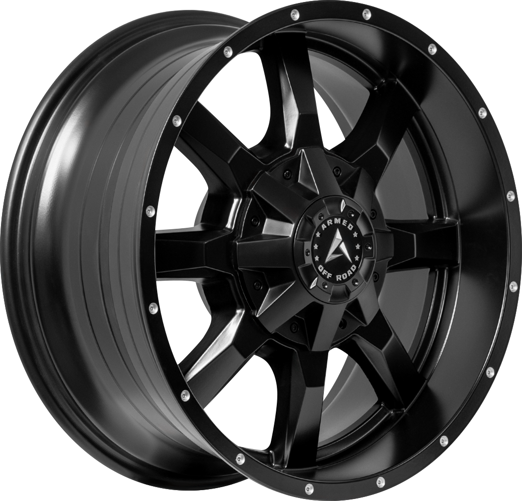 ARMED OFF-ROAD FRONTLINE 125.1 20x9 8x165.1|8x170 12 SATIN BLACK MILLED HOLES