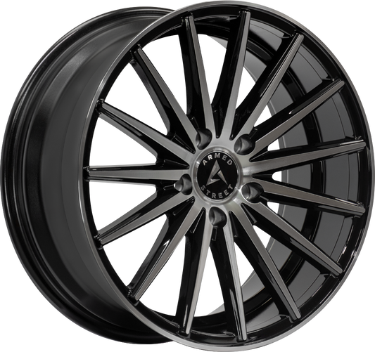 ARMED STREET RIVAL 74.1 20x8.5 5x112|5x114.3 32 GLOSS BLACK MACHINED FACE