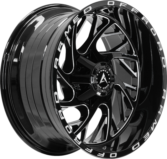 ARMED OFF-ROAD CARNAGE 125.1 20x10 Blank -24 GLOSS BLACK MILLED ARMED