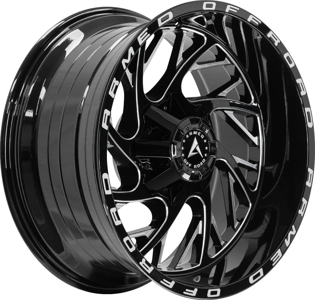 ARMED OFF-ROAD CARNAGE 78 20x9 5x127|5x139.7 12 GLOSS BLACK MILLED ARMED