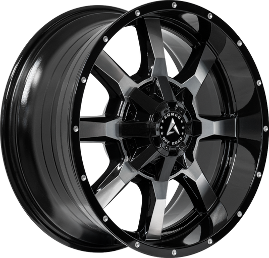 ARMED OFF-ROAD FRONTLINE 110.1 18x9 5x139.7|5x150 12 GLOSS BLACK MACHINED FACE
