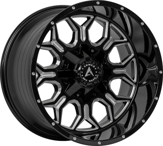 ARMED OFF-ROAD INFANTRY 108.1 22x10 6x135|6x139.7 -18 GLOSS BLACK MILLED