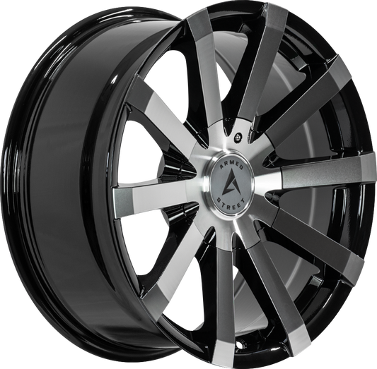 ARMED STREET OUTLAW 87.1 17x8 6x135|6x139.7 20 GLOSS BLACK MACHINED FACE
