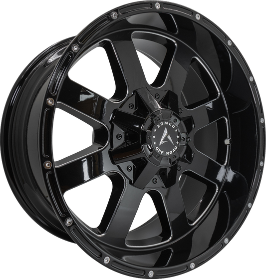 ARMED OFF-ROAD BRIGADE 110.1 18x10 5x139.7|5x150 0 GLOSS BLACK MILLED