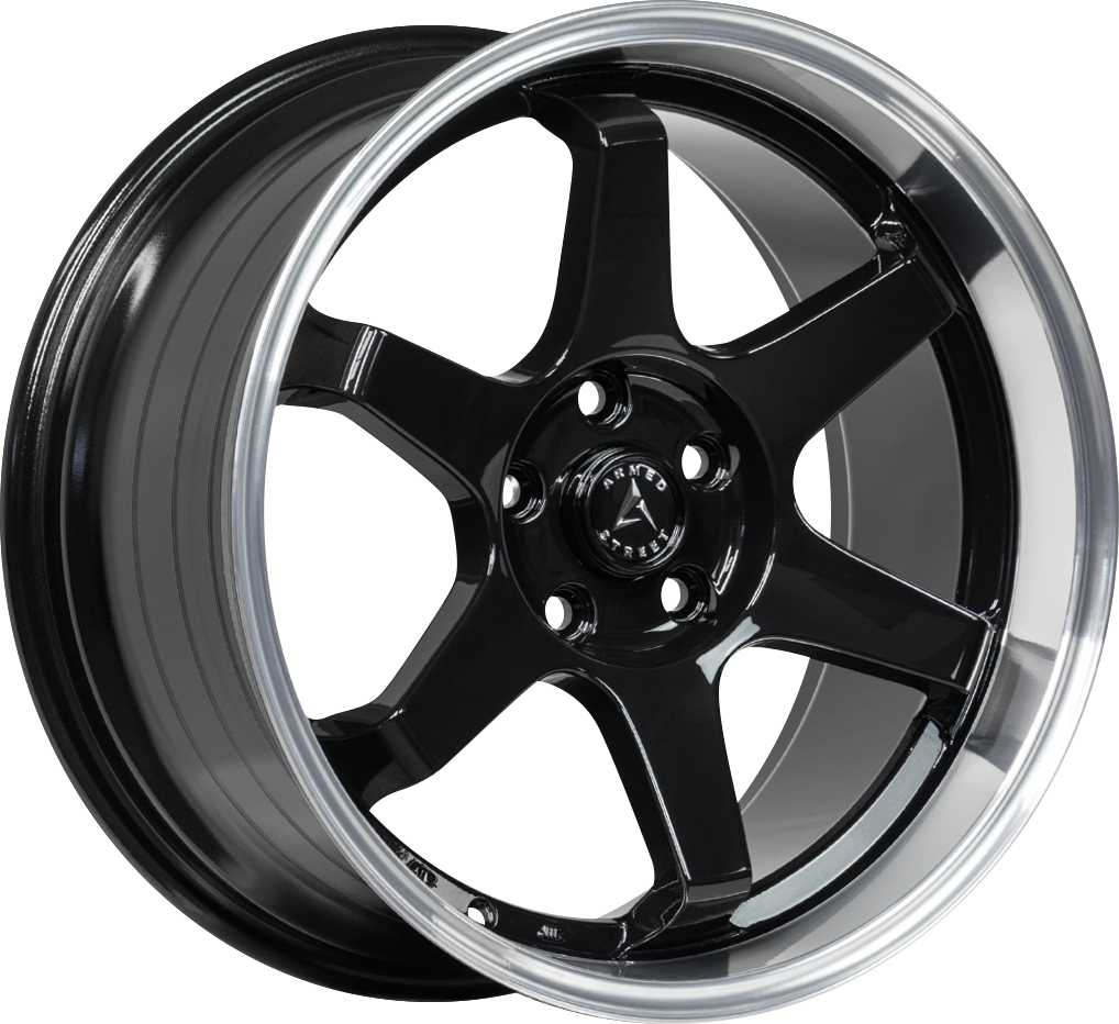 ARMED STREET VETERAN 74.1 18x8 5x112|5x114.3 35 GLOSS BLACK MACHINED LIP