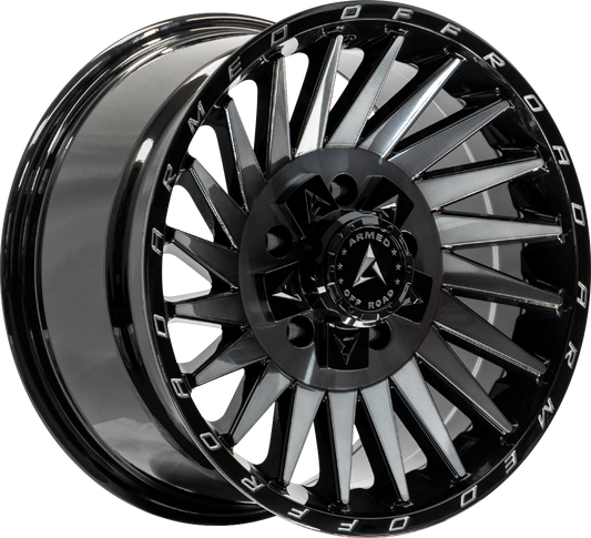 ARMED OFF-ROAD MILITIA 108.1 18x9 6x135|6x139.7 12 GLOSS BLACK MACHINED + TINT
