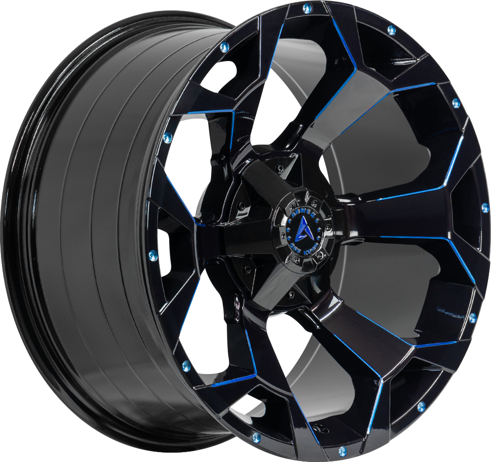 ARMED OFF-ROAD BOMBER 87.1 20x10 Blank 0 GLOSS BLACK BLUE MILLED