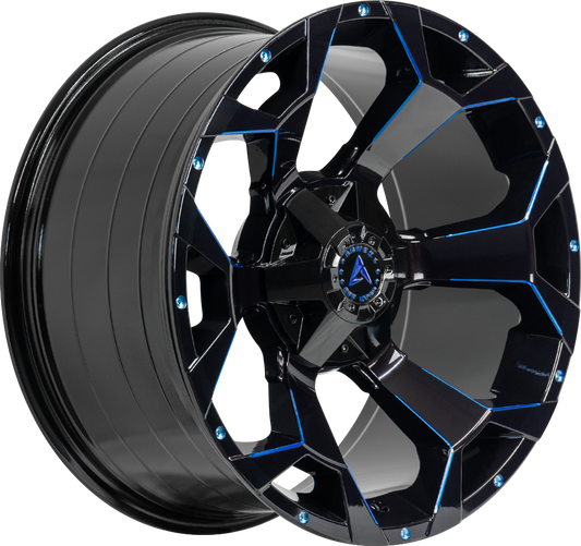 ARMED OFF-ROAD BOMBER 110.1 20x10 5x139.7|5x150 0 GLOSS BLACK BLUE MILLED