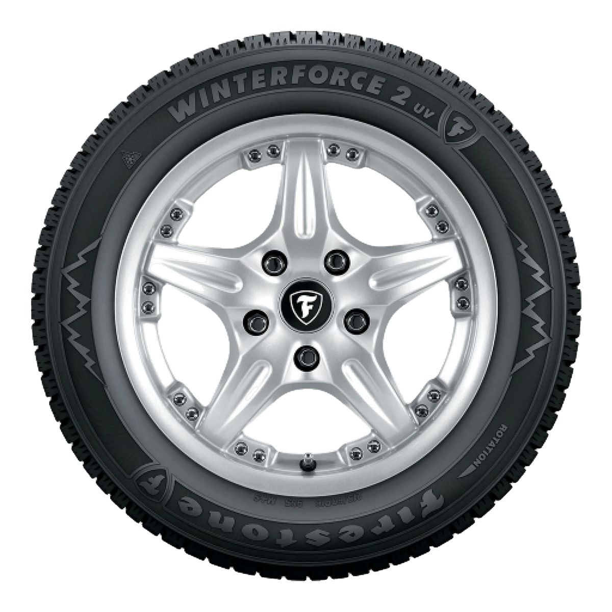 245/75R16 109S FIRESTONE WINTERFORCE 2 UV BLACK - Winter-Studdable Tire